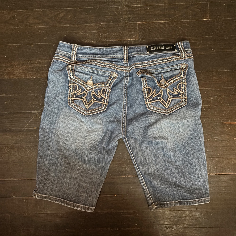 CUTEE embellished denim shorts - miss me jeans alternative- size 15 (fits 14)